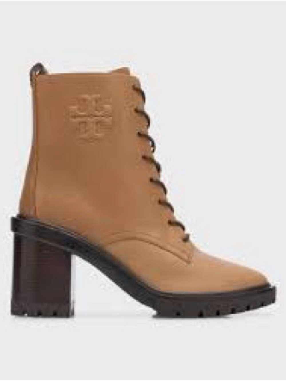 NWOT TORY BURCH Leather Double T Lace-Up Ankle Boots
Size 8.5